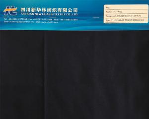 涤棉染色斜纹T/C 65/35 21x21 108x58 195gsm 