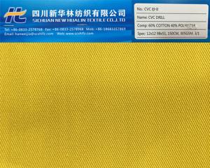 涤棉染色纱卡 CVC 60/40 12x12 98x51 305GSM 